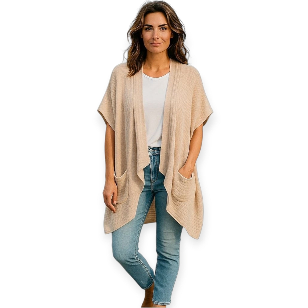 BCBGeneration Blush Pink Knit Dolman Cardigan Sweater